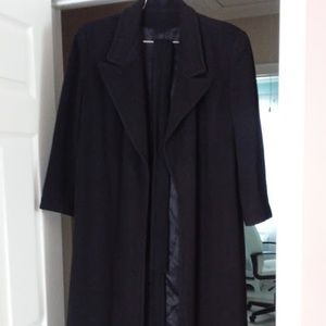 NEIMAN MARCUS BLACK CASHMERE LONG COAT SIZE 8